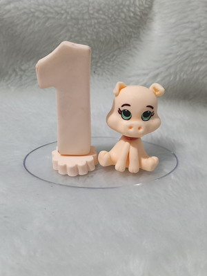 Vela personalizada fazendinha porquinho
