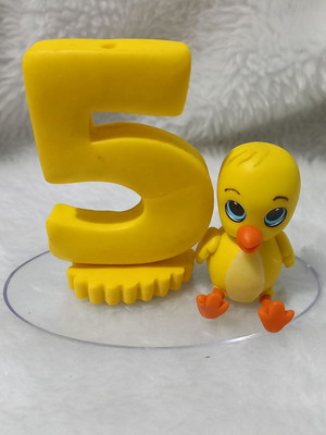 Vela personalizada fazendinha pintinho amarelinho