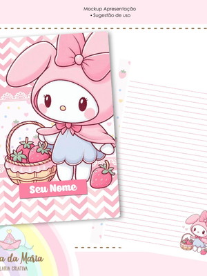 Caderno mellody ou hello kitty