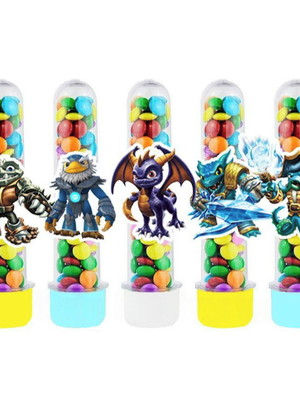 Tubetes com apliques 3d: skylanders