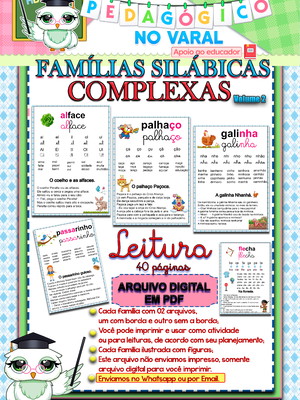Alfabetização família silábica complexa para imprimir