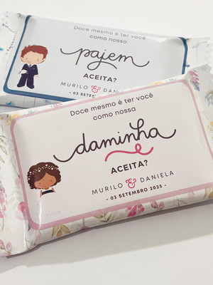 Kit kat personalizado para daminha/pajem