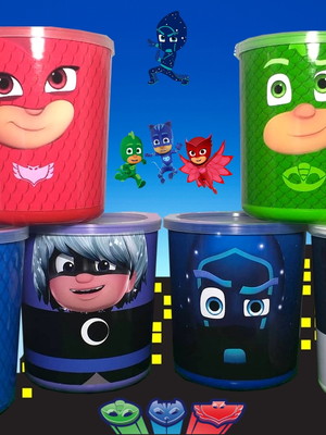Kit com 45 und lata tipo ninho pj mask(vazio)