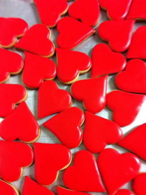 Biscoito coração vermelho (especial dia dos namorados)