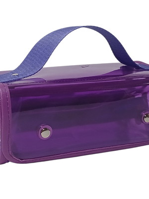 Necessaire 4 divisórias - plástico roxo