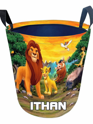 Cesto de brinquedos organizador personalizado rei leão