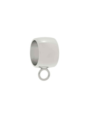 Passador 16mm argola fixa prateado (a partir de 10 unid)