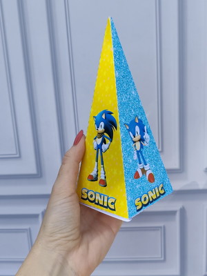 Caixa pirâmide tema sonic tradicional