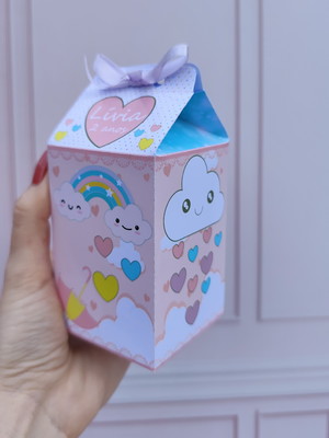 Caixa milk tema chuva de amor tradicional