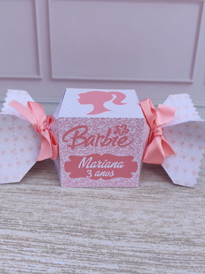 Caixa bala tema barbie tradicional