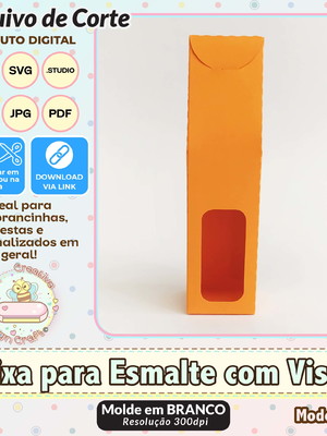 Arquivo de corte silhouette caixa para esmalte com visor 1