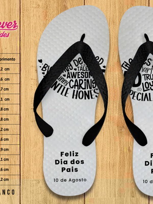 Chinelo personalizado dia dos pais