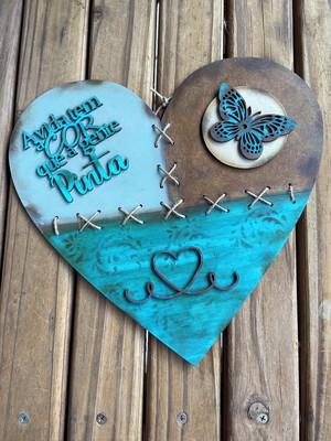 Placa decorativa com frase