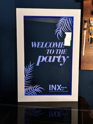Quadro com led personalizado - placa decorativa a pilha 12v
