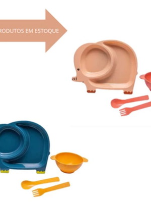 Kit refeição luxo - 4 peças top top - new baby