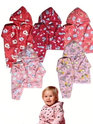 Conjunto soft roupa para bebê blusa com capuz