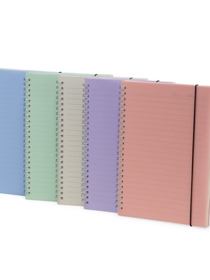 Caderno a5 plástico personalizado.
