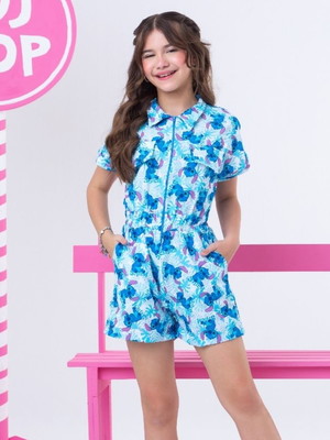 Macaquinho infantil stitch ohana