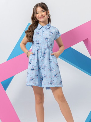 Macaquinho infantil stitch bonekinha azul bebê
