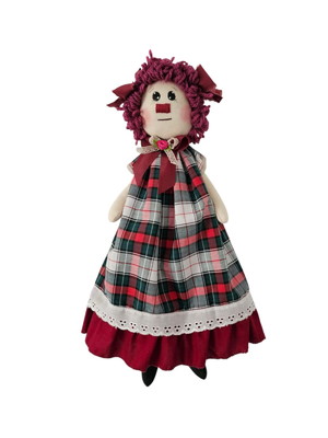 Boneca de pano country americana annie artesanato decoração