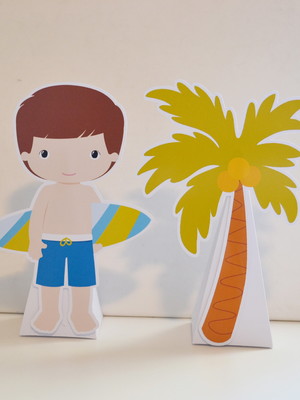 Totem de mesa tema praia