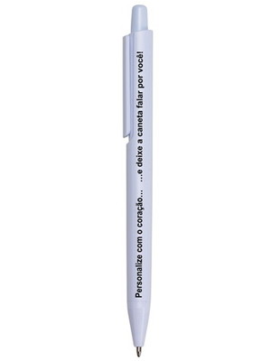 Kit 100 canetas plásticas personalizadas com frases | brinde