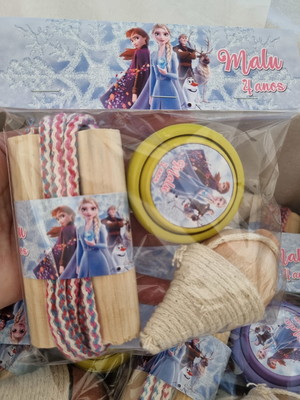 Kit pião, corda, ioiô frozen