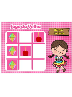 Jogo da velha lembrancinha personalizada - festa junina