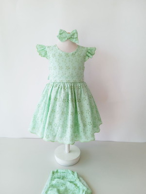 Kit vestido laise e tapa fraldas dupla face