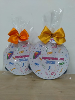 Pandeiro personalizado e confete folia kit com 15 unid