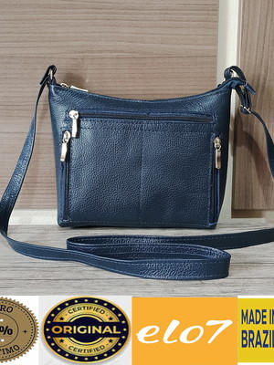 Bolsa feminina transversal pequena de couro legítimo ref-021
