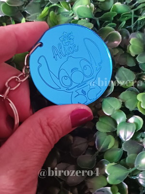 Chaveiro personalizado acrílico espelhado