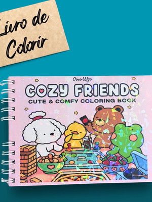 Livro de colorir cozy friends