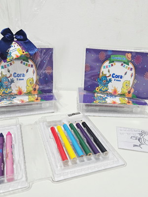 20 lembrancinhas galinha pintadinha festa junina estojinho
