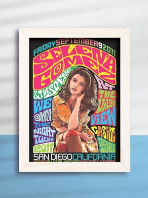 Quadro decorativo selena gomez premium