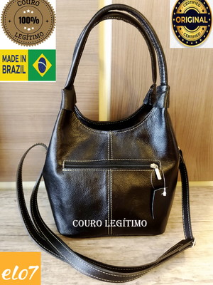 Bolsa feminina de couro legítimo ref-12035