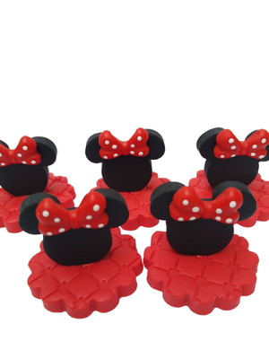 Apliques em biscuit minnie -20 unidades