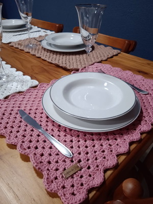 Suplás de crochê com barbante barroco pronta entrega!
