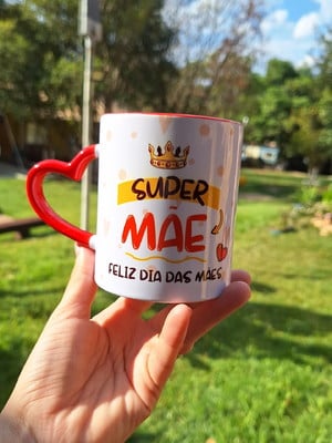 Caneca personalizada alça coração