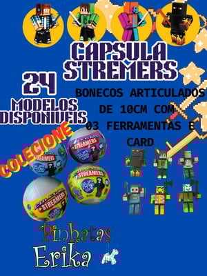 Cápsula mine craft 10cm streamer
