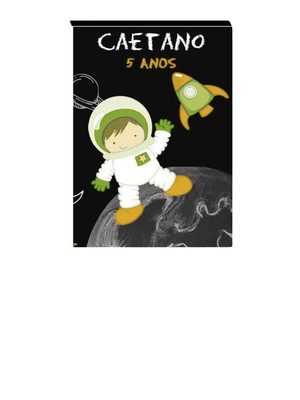 Bloquinho personalizado tema astronauta a7