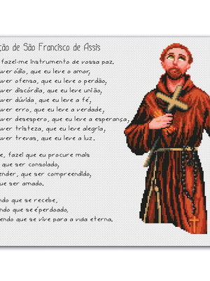 Oração são francisco de assis - gráfico ponto cruz