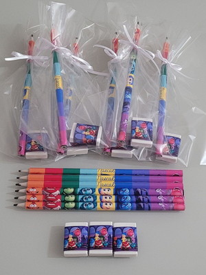Kit lápis +borracha personalizada com saquinho