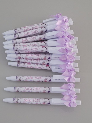 Caneta personalizada com laço