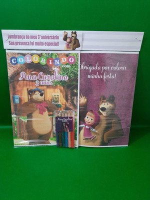 Kit colorir com lápis m.a.s.h.a e o u.r.s.o