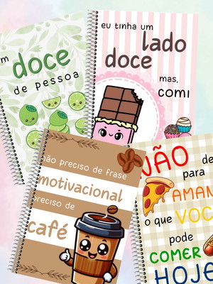 Caderno personalizado coleção comidas fofas