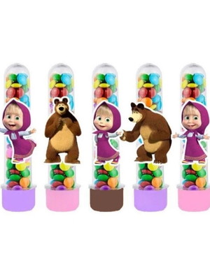 Tubetes com apliques 3d: másha e o urso
