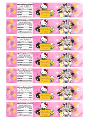 Adesivo refrigerante caçulinha hello kitty