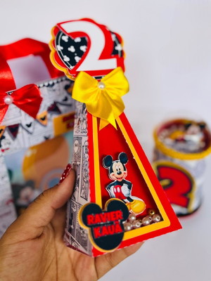 Caixa pirâmide shaker mickey retro