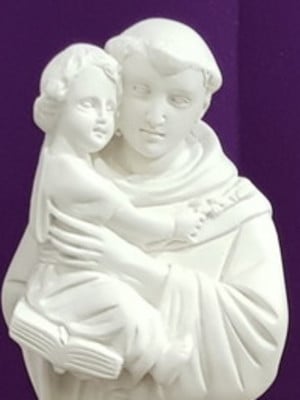 Santo antônio 40 cm em gesso cru. o santo casamenteiro